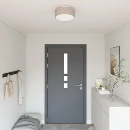 Griestu Lampa Pelēkbrūna 30 X 30 X 13,5 Cm Audums Vidaxl