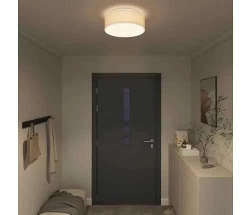 Griestu Lampas Iemontējamas Baltas Ø 38 Cm Audums E27 Vidaxl