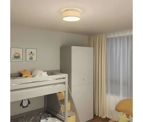 Griestu Gaisma Ar Zvaigžņu Abažūru, Pelēks, Ø 30 Cm, E27 Vidaxl