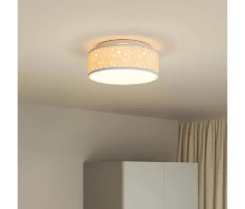 Griestu Gaisma Ar Zvaigžņu Abažūru, Pelēks, Ø 30 Cm, E27 Vidaxl