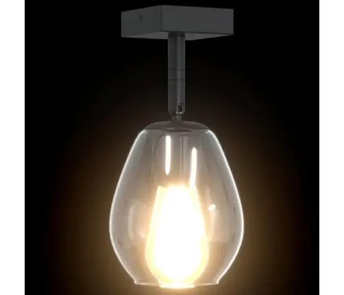 Griestu Lampas Ar Regulējamu Stikla Lampaņķi Antracīta E27 Vidaxl