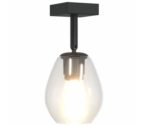 Griestu Lampas Ar Regulējamu Stikla Lampaņķi Antracīta E27 Vidaxl