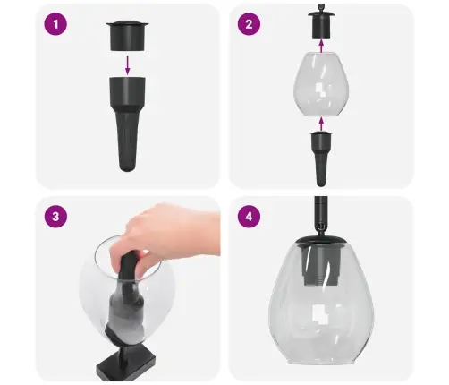 Griestu Lampas Ar Regulējamu Stikla Lampaņķi Antracīta E27 Vidaxl