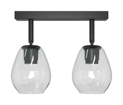 Griestu Gaisma Ar Regulējamu Stikla Lampas Ēnu Antracīts E27 Vidaxl