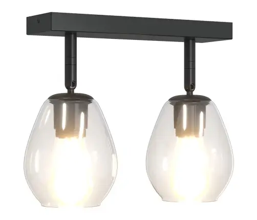 Griestu Gaisma Ar Regulējamu Stikla Lampas Ēnu Antracīts E27 Vidaxl