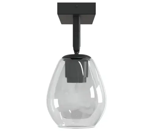 Griestu Gaisma Ar Regulējamu Stikla Lampas Ēnu Antracīts E27 Vidaxl