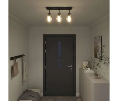 Griestu Gaismas Ar Regulējamiem Stikla Lampu Rāmjiem Antracīta Krāsā, E27 Vidaxl