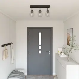 Lae Kohtvalgusti Must 54 X 13 X 26 Cm Klaas Ja Metall