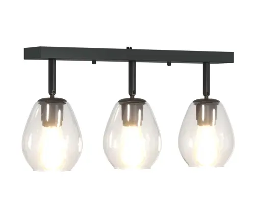 Griestu Gaismas Ar Regulējamiem Stikla Lampu Rāmjiem Antracīta Krāsā, E27 Vidaxl