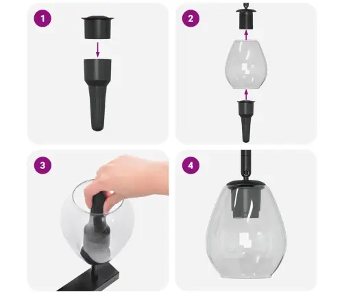 Griestu Gaismas Ar Regulējamiem Stikla Lampu Rāmjiem Antracīta Krāsā, E27 Vidaxl