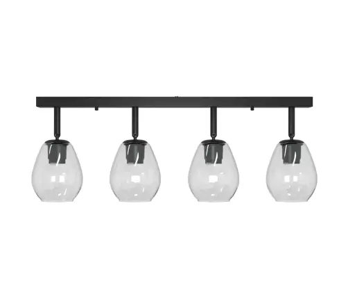 Griestu Lampa Ar Regulējamu Stikla Vāku Antracīts E27 Vidaxl