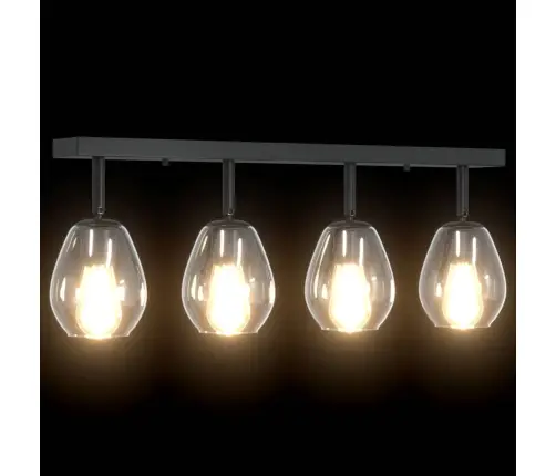 Griestu Lampa Ar Regulējamu Stikla Vāku Antracīts E27 Vidaxl