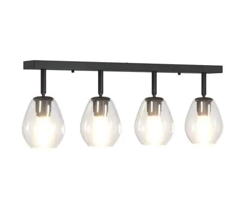 Griestu Lampa Ar Regulējamu Stikla Vāku Antracīts E27 Vidaxl