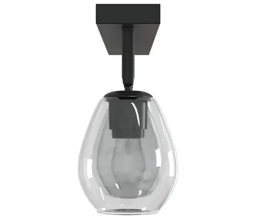 Griestu Lampa Ar Regulējamu Stikla Vāku Antracīts E27 Vidaxl