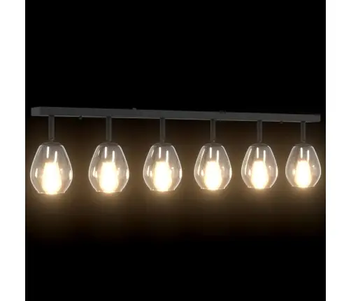 Griestu Lampas Ar Regulējamu Stikla Gaismas Ķermeni Antracīta E27 Vidaxl