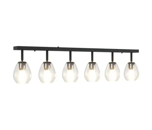 Griestu Lampas Ar Regulējamu Stikla Gaismas Ķermeni Antracīta E27 Vidaxl