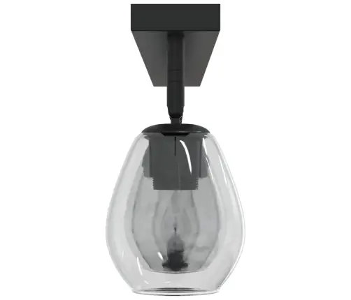 Griestu Lampas Ar Regulējamu Stikla Gaismas Ķermeni Antracīta E27 Vidaxl