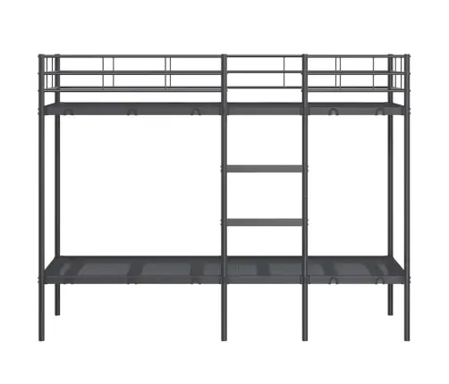 Dviaukštė Lova Be Čiužinio Juoda 80X200 Cm Plienas