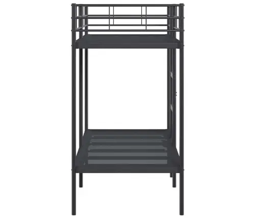 Dviaukštė Lova Be Čiužinio Juoda 80X200 Cm Plienas