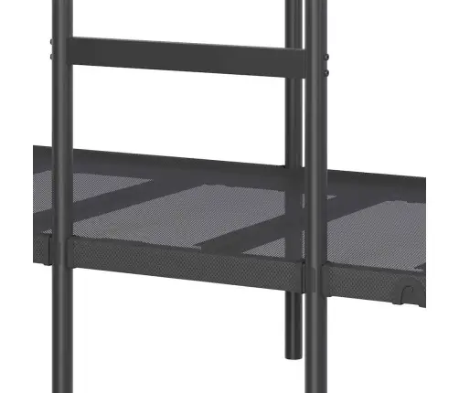 Dviaukštė Lova Be Čiužinio Juoda 80X200 Cm Plienas