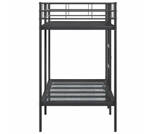 Divstāvu Gulta Bez Matrača Melns 90X190 Cm Tērauds Vidaxl