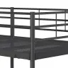 Divstāvu Gulta Bez Matrača Melns 107X203 Cm Tērauds Vidaxl