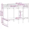 Divstāvu Gulta Bez Matrača Balts 80X200 Cm Tērauds Vidaxl