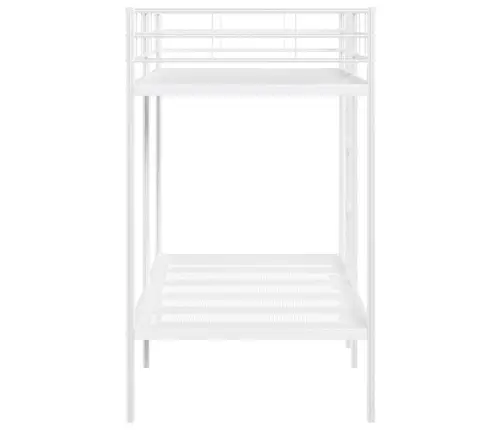 Dviaukštė Lova Be Čiužinio Balta 90X200 Cm Plienas