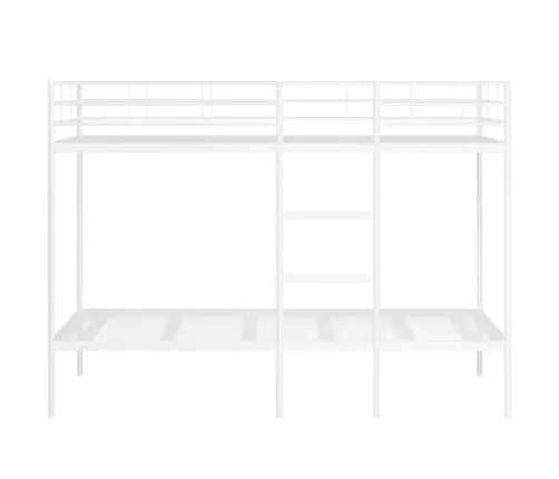 Divstāvu Gulta Bez Matrača Balts 100X200 Cm Tērauds Vidaxl