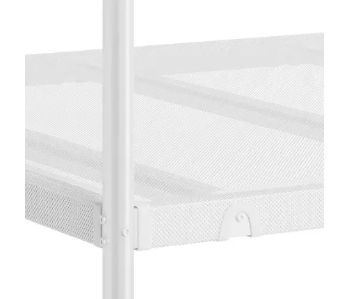 Divstāvu Gulta Bez Matrača Balts 100X200 Cm Tērauds Vidaxl