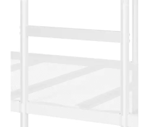 Divstāvu Gulta Bez Matrača Balts 107X203 Cm Tērauds Vidaxl