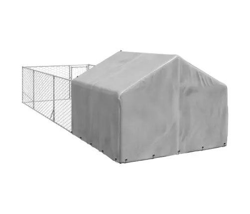 Āra Suņu Audzētava Ar Skrējienu, 6X2X1,5 M, Cinkots Tērauds Vidaxl