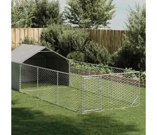 Āra Suņu Audzētava Ar Skrējienu, 6X2X1,5 M, Cinkots Tērauds Vidaxl