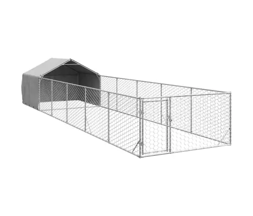 Lauko Voljeras Šunims Su Aptvaru, 8X2X1,5M, Plienas