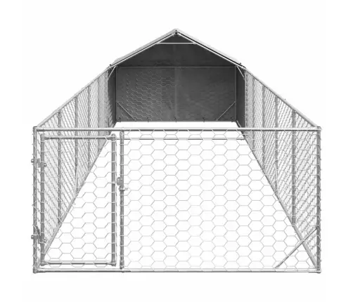 Lauko Voljeras Šunims Su Aptvaru, 8X2X1,5M, Plienas