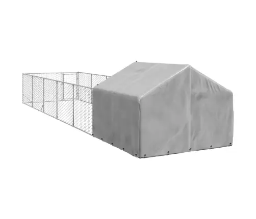 Lauko Voljeras Šunims Su Aptvaru, 8X2X1,5M, Plienas