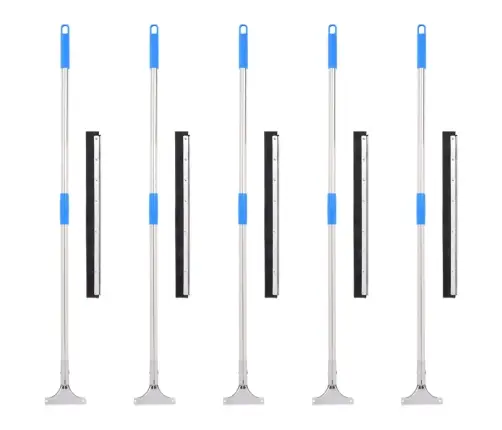 Grindų Valytuvai, 5Vnt., 55X122,5cm Plienas Ir Guma