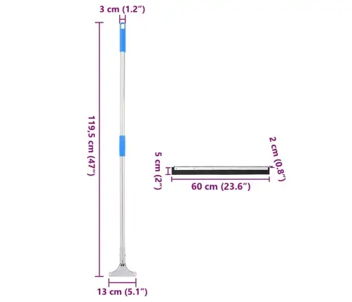 Grindų Valytuvai, 5Vnt., 60X122,5cm Plienas Ir Guma