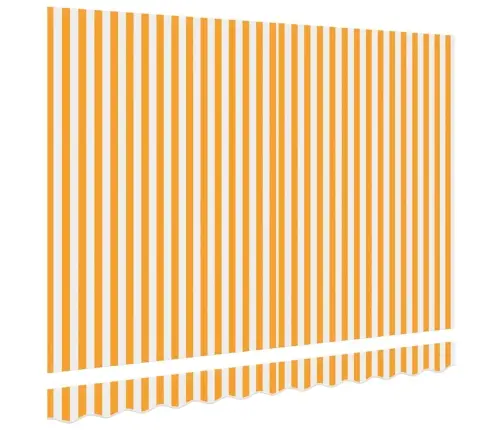 Markīzes Rezerves Audums Dzeltena Un Balta 280 X 195 Cm Vidaxl