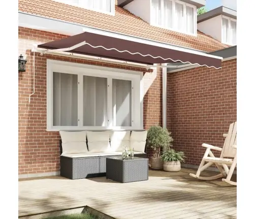 Nojumes Maiņas Audums 3.5X2 M Rāmim Brūns Vidaxl