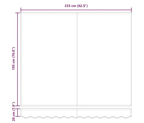 Nojumes Nomaiņas Audums 2.5X2 M Rāmim Daudzkrāsaina Svītra Vidaxl