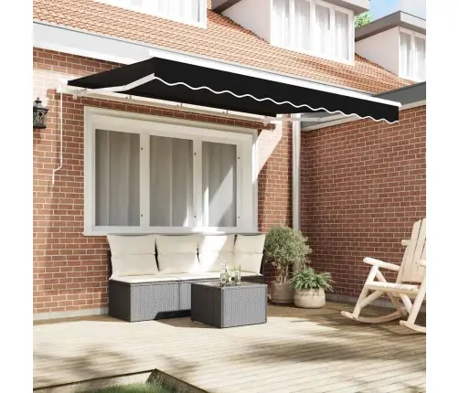 Nojumes Nomaiņas Audums 3.5X2.5 M Rāmim Melns Vidaxl