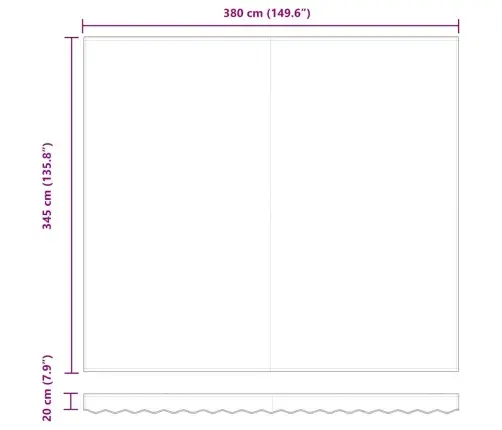 Nojumes Nomaiņas Audums 4X3.5 M Rāmim Balts Vidaxl