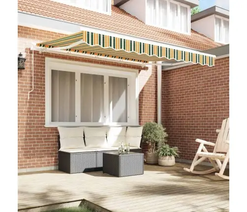 Nojumes Maiņas Audums 3X2.5 M Rāmim Zaļš Un Dzeltens Vidaxl