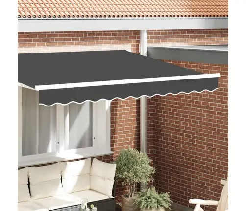 Apgaismojošs Valance Antracīts 580 X 20 Cm Audekls Vidaxl