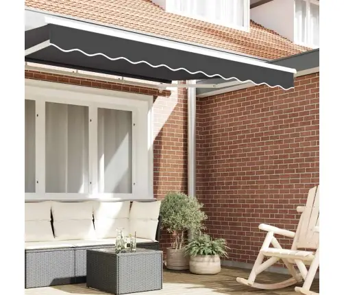 Apgaismojošs Valance Antracīts 580 X 20 Cm Audekls Vidaxl