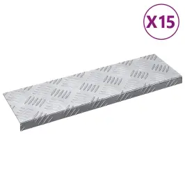 Ruudulised Plaadid 15 Pcs Hõbedane 60 X 18 Cm Alumiinium