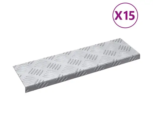 Šaha Plāksnes 15 Pcs Sudraba 60 X 18 Cm Alumīnijs Vidaxl
