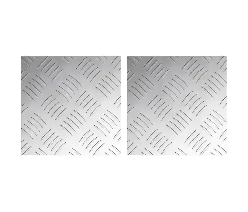 Šaha Plāksnes 2 Pcs Sudraba 20 X 20 Cm Alumīnijs Vidaxl