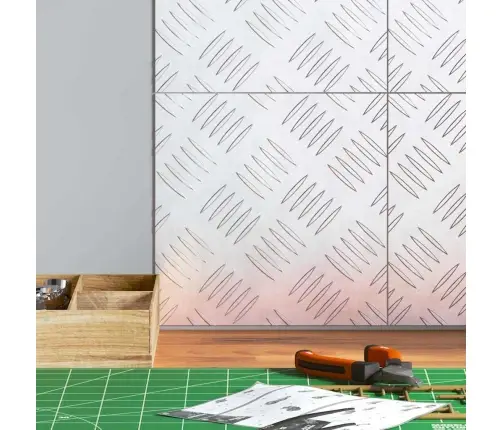 Šaha Plāksnes 4 Pcs Sudraba 20 X 20 Cm Alumīnijs Vidaxl